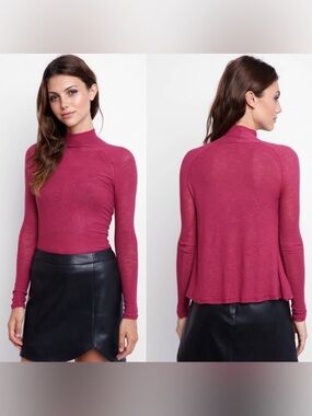 FP Intimately Hot Pink Lightweight Gauzy Soft Layering Top size S Chic Festival